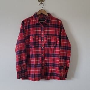 Lincoln Outfitters Red Plaid Shacket Size Large L